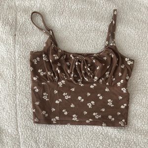 Hollister Brown Floral Tank